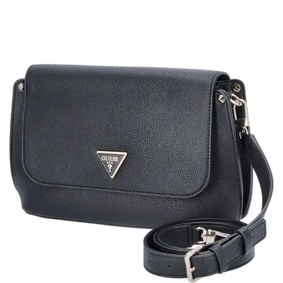 Produktbild von Elegante schwarze Schultertasche mit abnehmbarem Riemen und Kontrastdetails