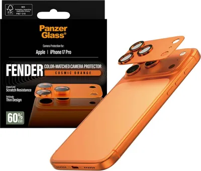 Produktbild von PanzerGlass Fender Camera Protector Cosmic Orange iPhone 17 Pro