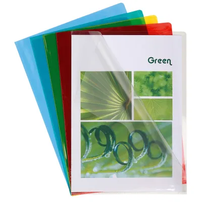 Imagen del producto de Exacompta: Estuche de cartón con 100 fundas de PVC con esquinas reforzadas, tamaño A4, surtido de colores, modelo 661200E