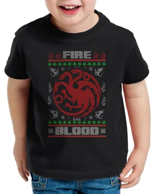 Produktbild von style3 Fire And Blood T-Shirt für Kinder