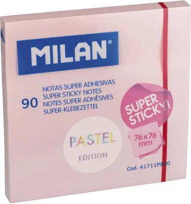 Immagine prodotto di Milano Block 90 Notizen super Haftnotizen 76x76 pastellrosa