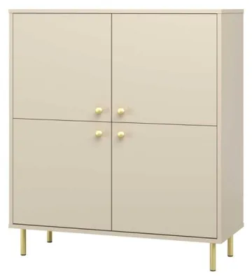 Image de 1001Jouets Buffet 4 portes cachemire or