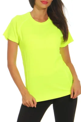 Produktbild von Mivaro Damen Sport T-Shirt atmungsaktiv schnelltrocknend Funktionsshirt aus Polyester mit Cool Dry Effekt Regular Fit