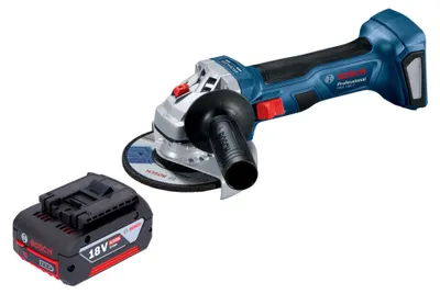 Obrázek produktu pro Bosch GWS 18V-7 Professional akumulátorová úhlová bruska 18 V 115 mm bezkartáčová + 1x akumulátor 4,0 Ah – bez nabíječky