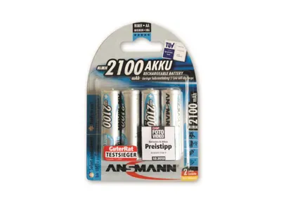 Zdjęcie produktu dla Akumulator Ansmann maxE NiMH Mignon 2100mAh opakowanie blister 4 szt