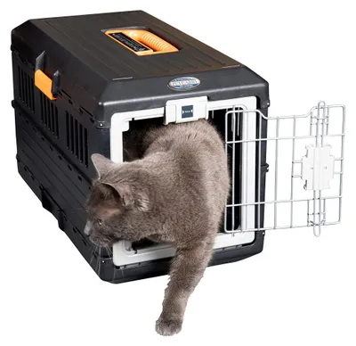 Image de Caisse de transport pour animaux - Pliable - 55 x 31,5 x 36,4 cm - Noir