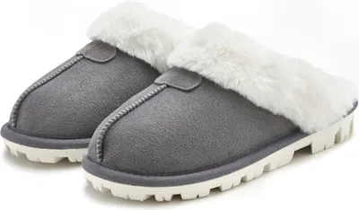 Produktbild von Vivance Dreams Pantolette Plüsch Hausschuh, Pantoffeln, Clogs, Schlappen, Hausschuh, grau Größe 41