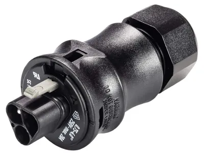 Image de Fiche 3 broches, 250V, D=10-14mm, noir - Installation enfichable 3x4mm² RST20I3S S1 ZR2V SW