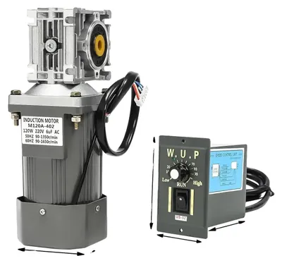 Obrázek produktu pro Elektromotor s převodovkou, 220 V, 120 W, 1650 ot./min, nastavitelná rychlost, cívka z čisté mědi