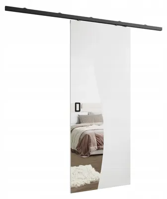 Produktbild von KIER FURNITURE Schiebetür Komplettset FALA Sliding Door, Raumteiler Schiebetür Weiß 106x205x1,6 cm
