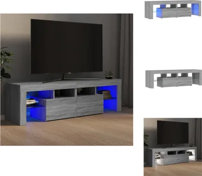 Produktbild von vidaXL TV-Schrank mit LED-Leuchten Grau Sonoma 140x36,5x40 cm -  TV-Möbel