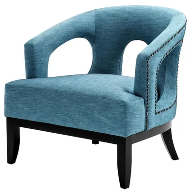 Produktbild von Casa Padrino Wohnzimmer Sessel Türkis / Schwarz 80 x 76 x H. 79 cm - Luxus Wohnzimmermöbel