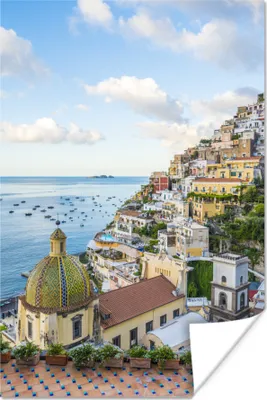 Produktbild von MuchoWow® Poster Italien - Positano - Wasser 40x60 cm - Plakate für die Wand - Poster Babyzimmer