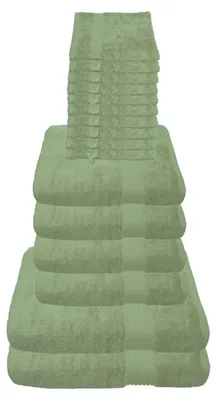 Produktbild von Julie Julsen Handtuch Set Lindgrün,Set:16 tlg. 2 Bade- 4 Handtücher 10 Waschhandschuhe