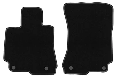 Productafbeelding van Velours voormatten voor Mercedes W221 2005-2013 (sedan) – 2-delig, zwart, op maat – Wielganizator BASIC