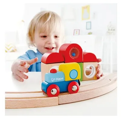 Produktbild von Hape Bahnhofsbaustein-Set