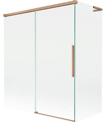 Obrázek produktu pro Mexen Rox L vanová zástěna, 2-křídlová posuvná 140 + 70 x 150 cm, transparentní, kartáčovaná měď - 8C9L-140-070-65-00