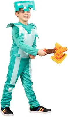 Zdjęcie produktu dla Minecraft - Kostium - Diamentowa zbroja - 2-częściowy - Rozmiar 99 - 126 cm
