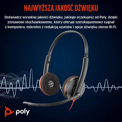 Productafbeelding van HP Poly Blackwire 3220 stereo-hoofdtelefoon, USB-C, over-ear, zwart