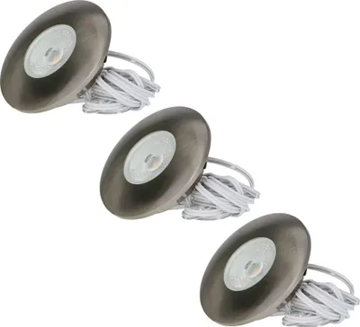 Produktbild von hoftronic LED Einbaustrahler 3x3W 300 Lumen 2700K IP44 Edelstahl