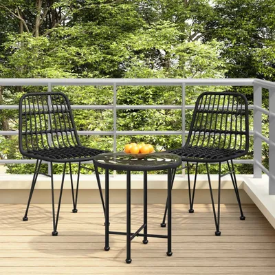 Obrázek produktu pro The Living Store zahradní židle 2 ks černé 48x62x84 cm PE ratan