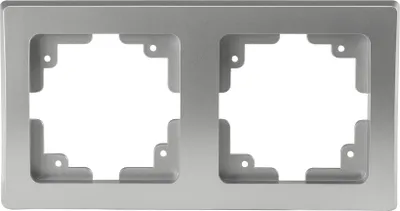 Produktbild von DELPHI 2-fach Rahmen silber