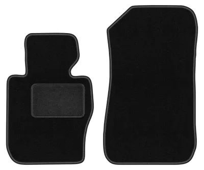 Produktbild von Velours-Fußmatten Vorne für BMW 3 E90 xDrive 2004-2011 (Limousine) – 2-tlg, Schwarz, passgenau – Wielganizator LUX – Ausführung W0859