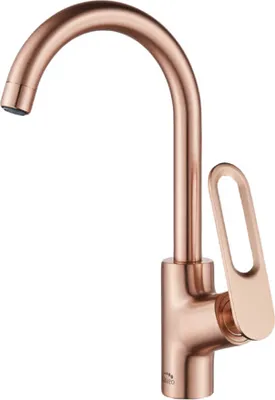 Produktbild von Design Spültischtischarmatur stehend mit U-Auslauf Rosé Gold
