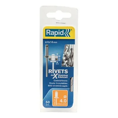 Image de Rapid 5000395, Rivet aveugle, Aluminium, Acier, Acier inoxydable, RP40 Multi, RP100 Multi, RP150 Multi, 4 mm, 14 mm