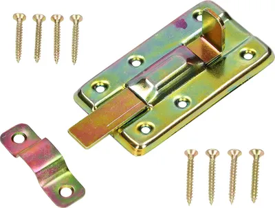 Obrázek produktu pro KOTARBAU® Zámkový šroub 80 mm s úderníkem pro dveře Galvanicky žlutý Pozinkovaný univerzální