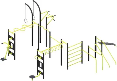 Productafbeelding van Straatfitnessapparatuur, straatfitnessvoorzieningen, trainingsapparatuur, optrekstangen, diprekken