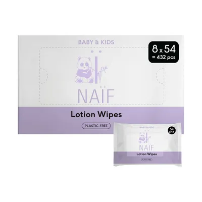 Produktbild von Naïf Lotion Babytücher – 8er-Pack