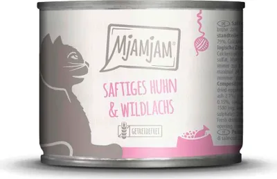 Produktbild von MjAMjAM saftiges Huhn und Wildlachs, Adult, Huhn, Lachs, 200 g