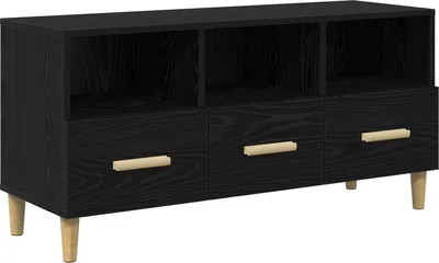 Produktbild von TV-Schränk Schwarz Eichen-Optik 102 x 36 x 50 cm Holzwerkstoff