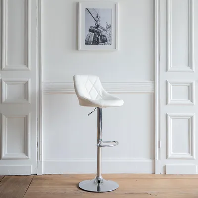 Image de Tabouret de bar blanc JASPER