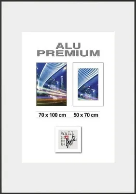 Produktbild von Bilderrahmen Alu Duo schwarz 70x100 cm