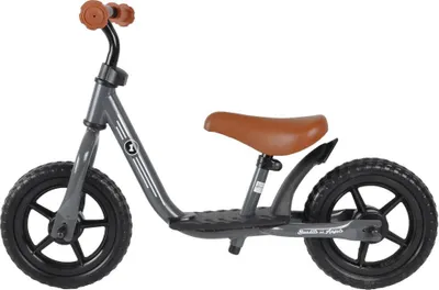 Produktbild von Bandits & Angels Metall-Laufrad Starter grau mit Trittbrett ab 2 Jahren – graues Laufrad – verstellbarer Sattel 29 bis 39 cm – für Jungen und Mädchen – niedriger Einstieg mit Trittbrett