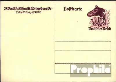 Produktbild von Belege Ganzsachen Deutsches Reich 1939 P281 Amtliche Postkarte un Ostmesse