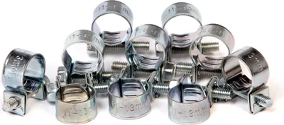 Produktbild von 10 x Mini Schlauchklemmen-Sortiment Rundziehende Schlauchschellen Satz 11-13 mm