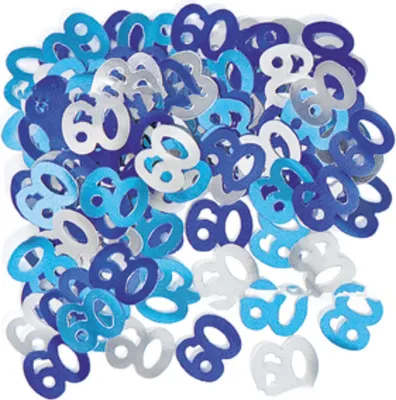 Produktbild von 1 Beutel Party-Wurf-Dekorationen, lebendig, bringt Freude, funkelnd, umweltfreundlich, farbecht, Party-Würfe aus PVC, blaue Zahlen-Pailletten, Geburtstags-Konfetti, Jubiläums-Zubehör