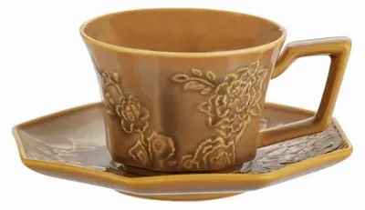 Produktbild von Domdekoracji Elegante Porzellantasse mit Untertasse 200 ml Retro