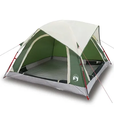 Image de Tente de camping de cabine 4 personnes vert imperméable