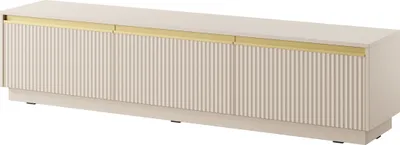 Produktbild von Masseno TV-Schrank MAESTRO 180 cm Fernsehschrank mit 3 Türen TV-Lowboard für Wohnzimmer Modern 180x39x42 cm Beige / Beige