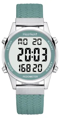 Produktbild von Hearkent Schrittzähler für Damen, Kalorien- und Entfernungsaufnahme, grün, Schri