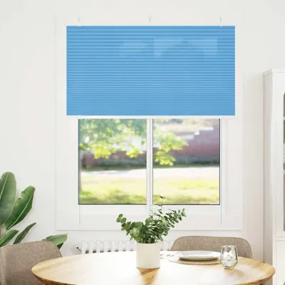 Immagine prodotto di vidaXL Tenda plissettata blu 105x100 cm larghezza tessuto 104,4 cm poliestere
