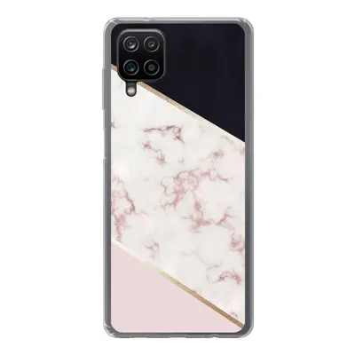 Produktbild von MuchoWow® Handyhülle Schutzhülle Hülle für Samsung Galaxy A12 Marmor - Roségold - Luxus Silikon Softcase Handy Hülle - Bild