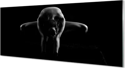 Produktbild von Glasbilder 125x50 Wandkunst Weibliche schwarz und weiß