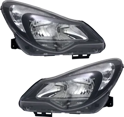 Produktbild von TYC Scheinwerfer Set für Opel Corsa D 1/2011- LWR Stellmotor Halogen Schwarz