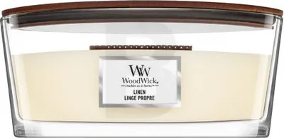 Produktbild von Woodwick Heartwick Flame Ellipse Scented Candle - Linen