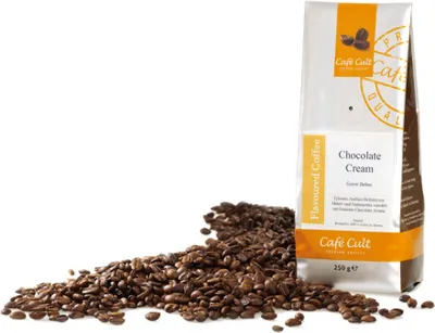 Produktbild von Kaffee "Chocolate Cream" in 1 kg Tüte, ganze Bohne, aromatisiert